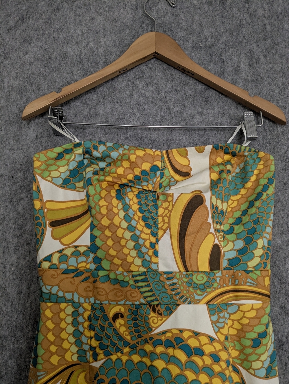 Trina Turk x Banana Republic Pisces Cora Strapless Sheath Dress Size 2 - Picture 3 of 14
